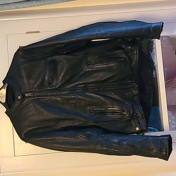 Fox Creek leather motorcycle jacket 42